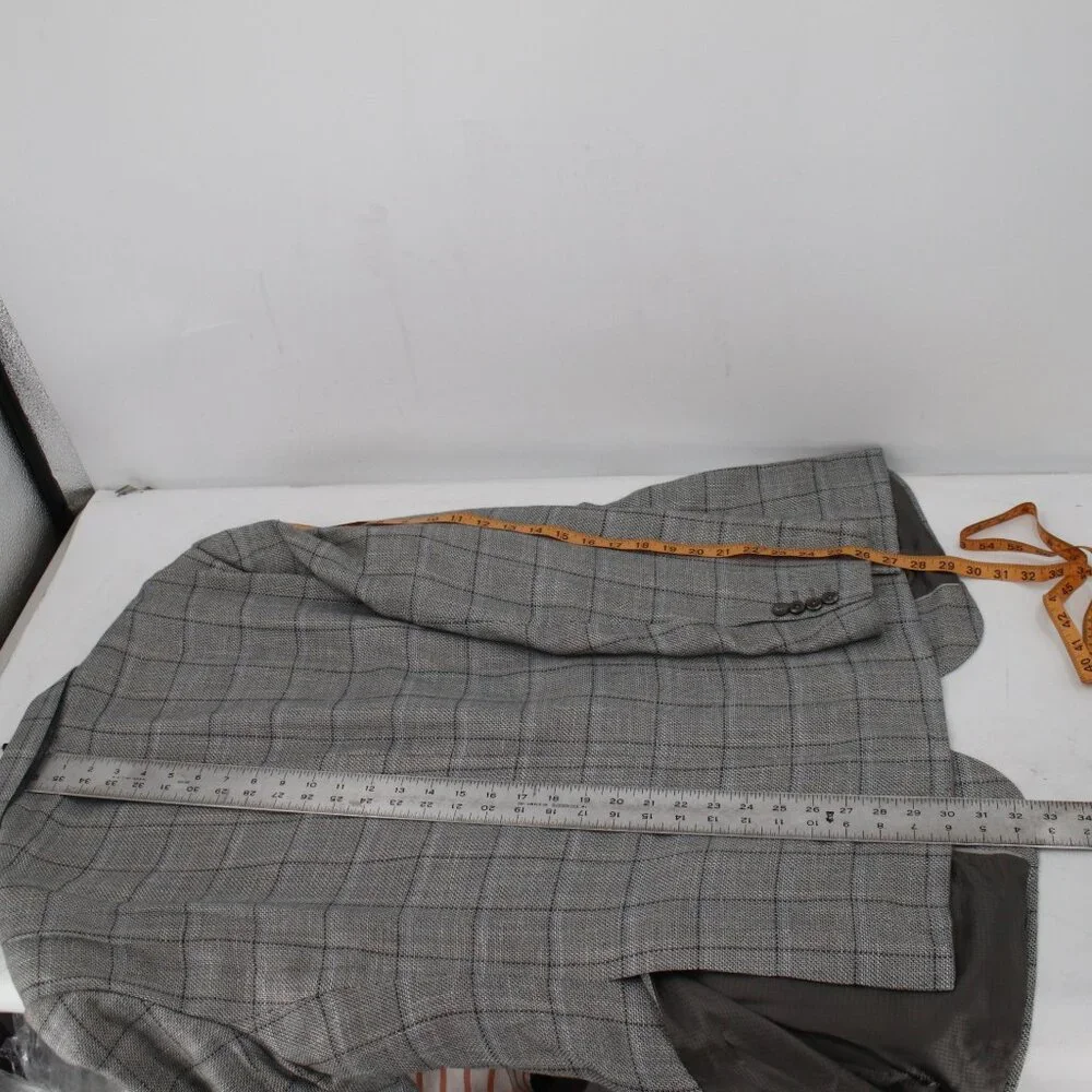 Emporio armani Sport Coat Men 50 G Line Single Breasted Two Button Plaid Viscose